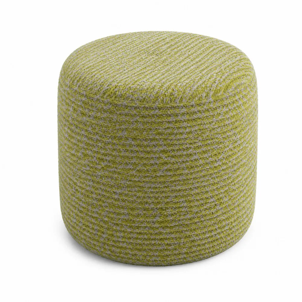 Pouf rond en tissu Vert
