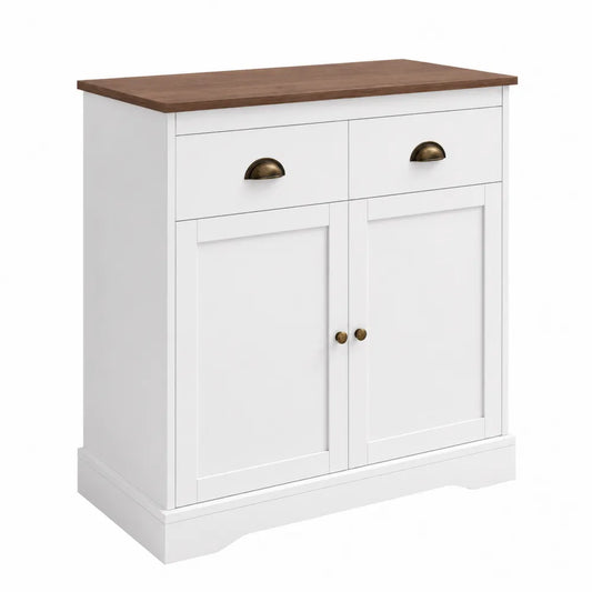 Buffet en bois avec 2 tiroirs et 2 portes 85x80x40 cm