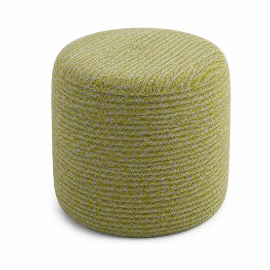 Pouf rond en tissu Vert